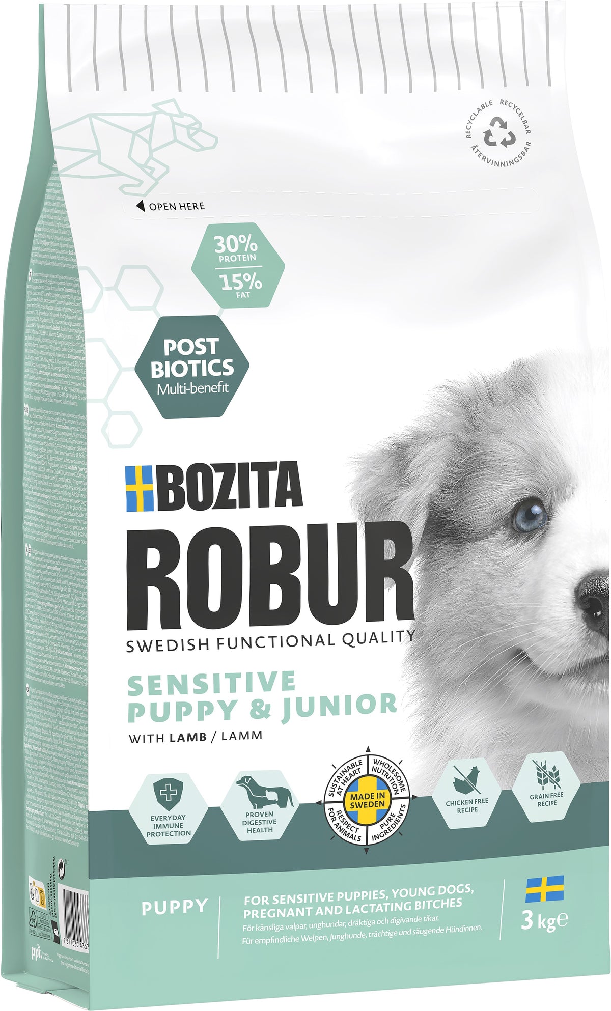 Bozita Robur Sensitive Grain Free Puppy Hundfoder