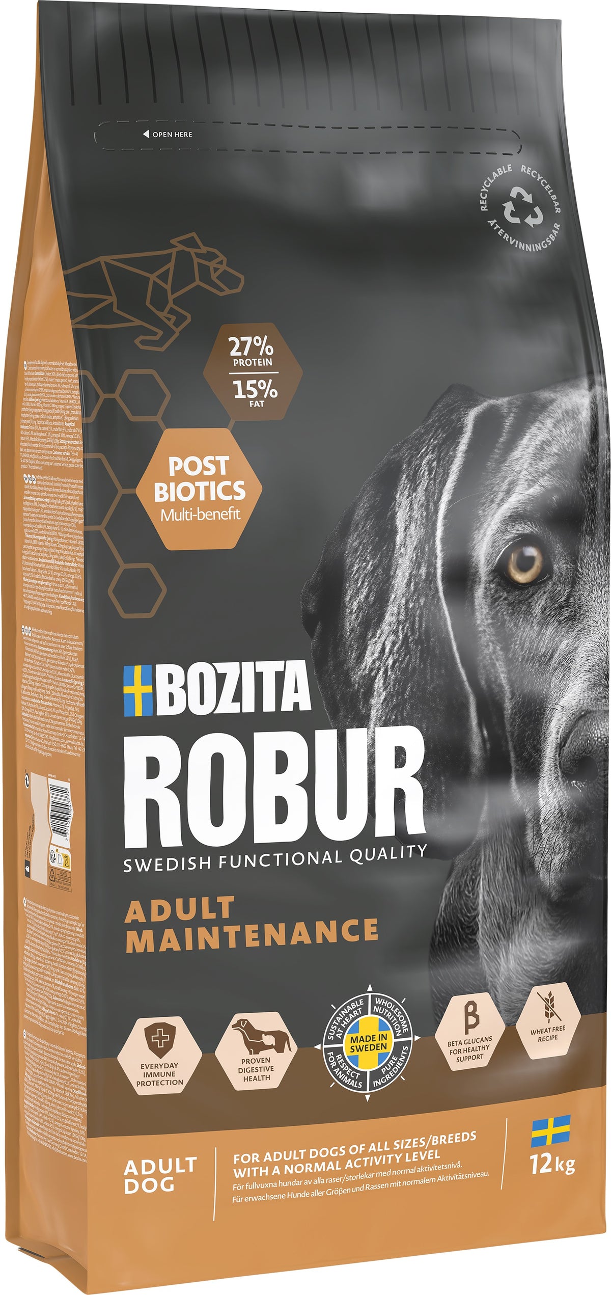 Bozita Robur Adult Maintenance Torrfoder för hund 3kg