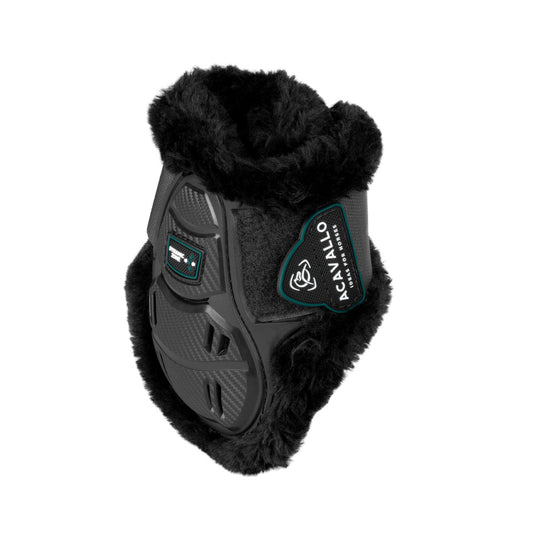 Acavallo Skeleton Dynamic Zone fetlock boots with synthetic sheepskin