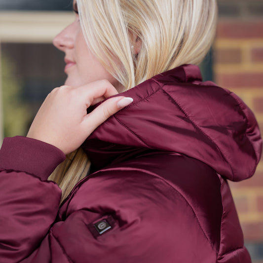 Imperial Rider Puffer Jacket IRHBodie, Vinröd