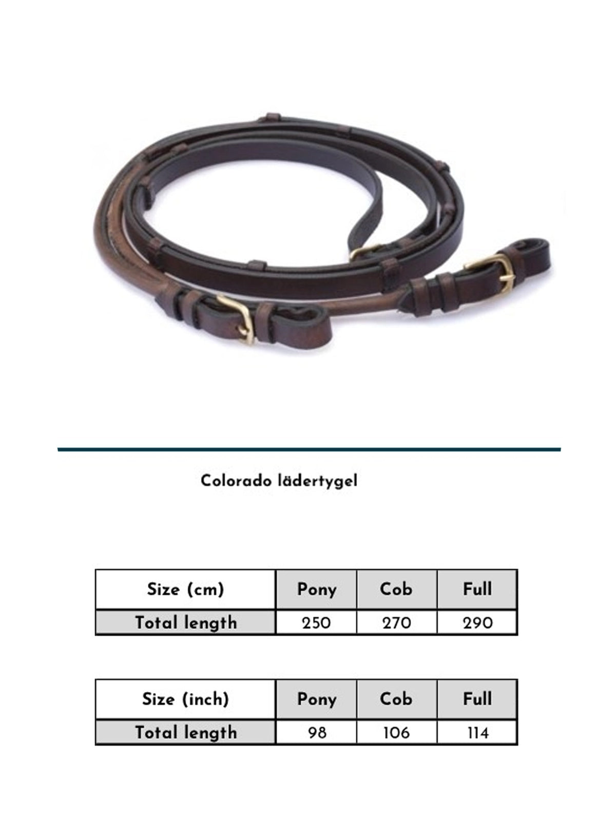 Colorado Lädertygel