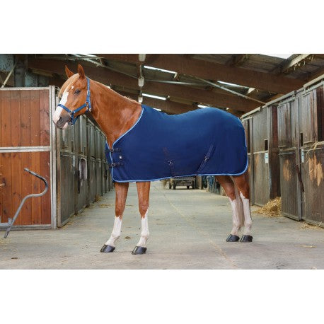 RIDING WORLD - Fleecetäcke Basic m kryssgjordar 80-165cm
