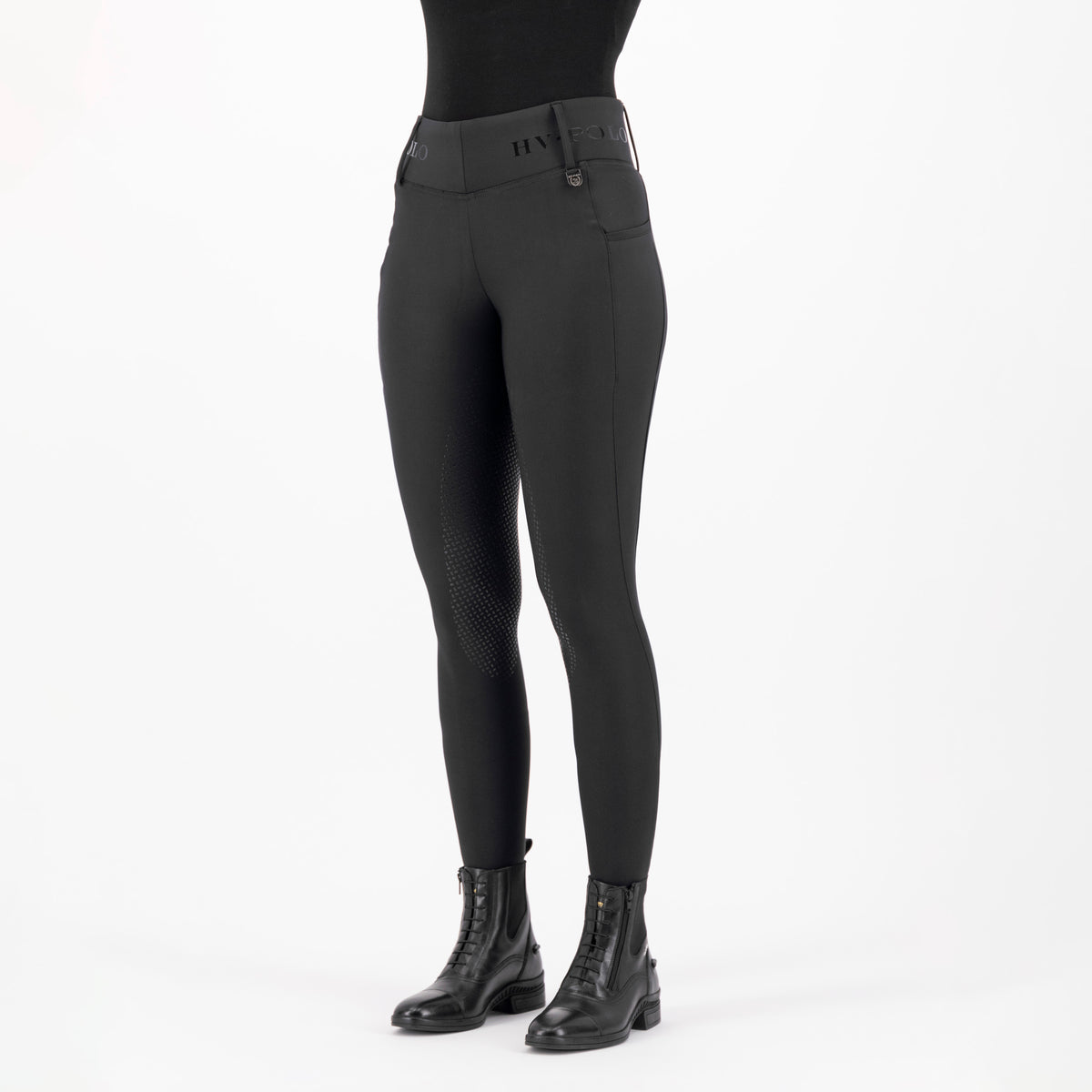 HVPolo Ridtights HVP Favourite FullGrip, Svarta & Vita