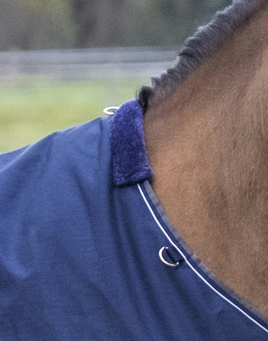 EQUITHEME Tyrex 600 D Turnout Täcke Navy/Grå