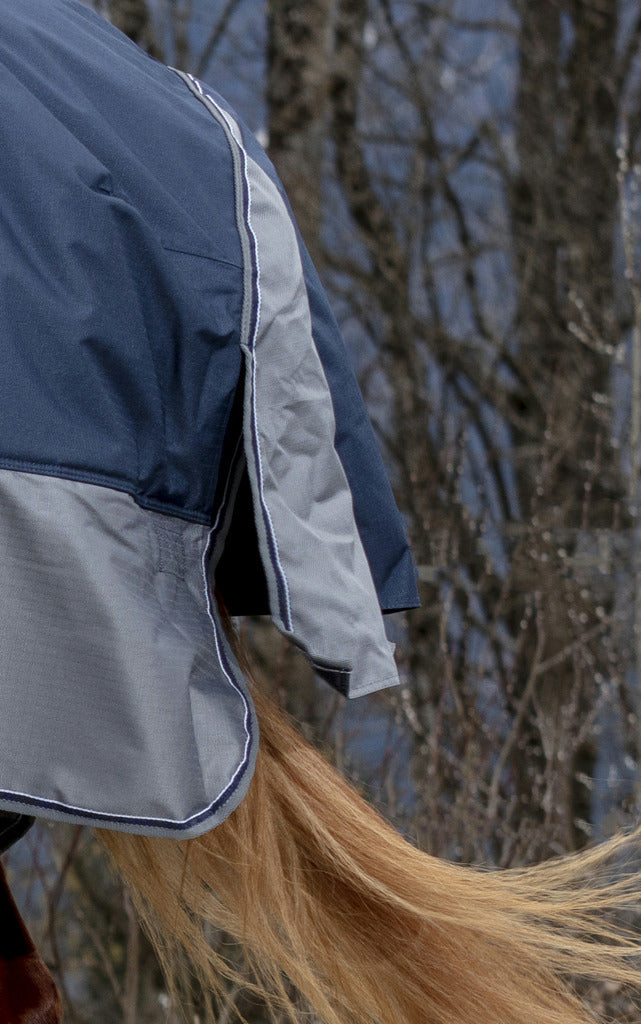 EQUITHÈME Tyrex 600 D Turnout Täcke High Neck Navy/Grå 0 g
