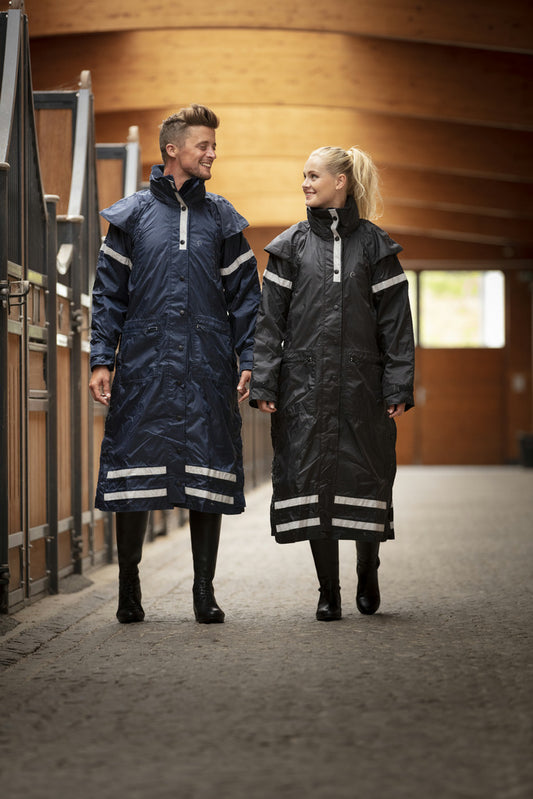 EQUITHEME 'RiderCoat' Regnkappa Svart