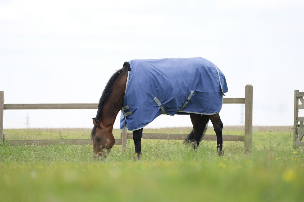 EQUITHEME 'TYREX 600D' Recycled Turnout Hästtäcke Navy 0 g
