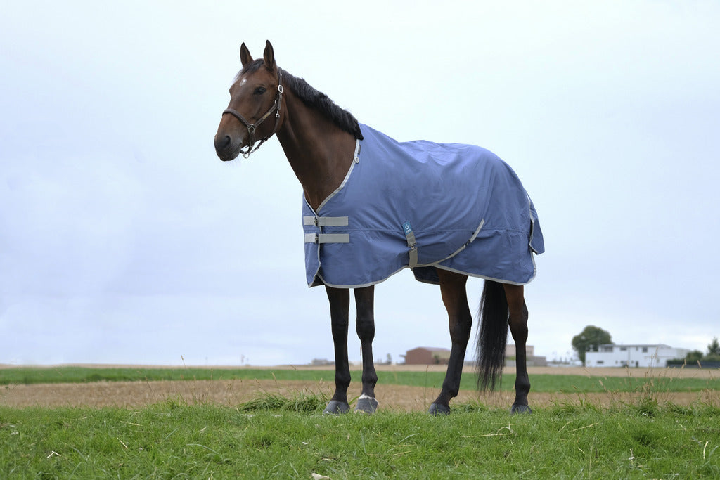 EQUITHEME 'TYREX 600D' Recycled Turnout Hästtäcke Navy 50g