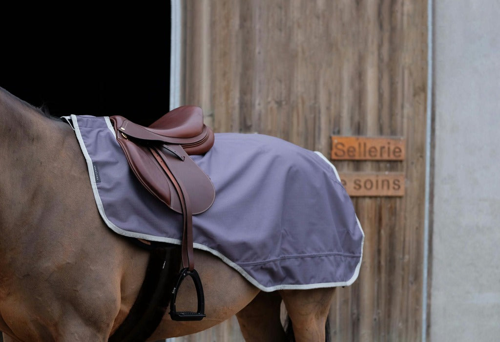 EQUITHEME 'TYREX 1200D' Recycled Fleecefodrat Ridtäcke Taupe