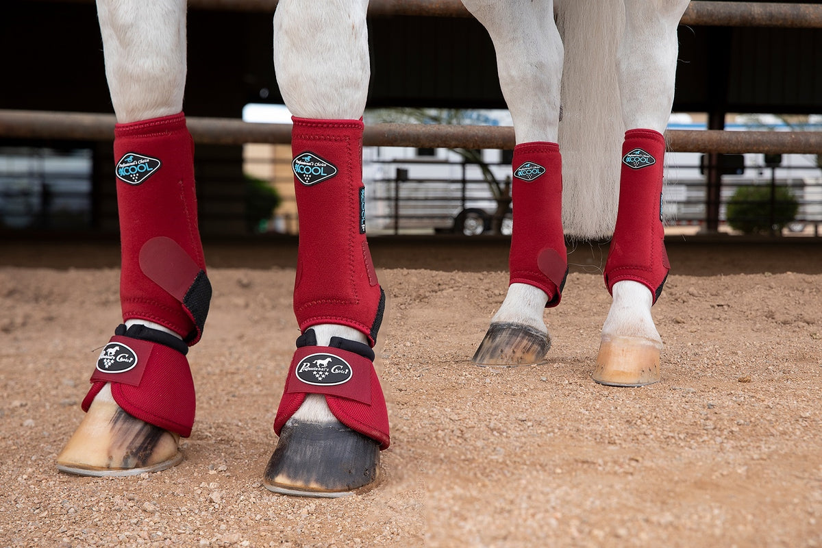 Professional's Choice – 2XCool Sports Medicine Boots - Crimson Red, 4-pack