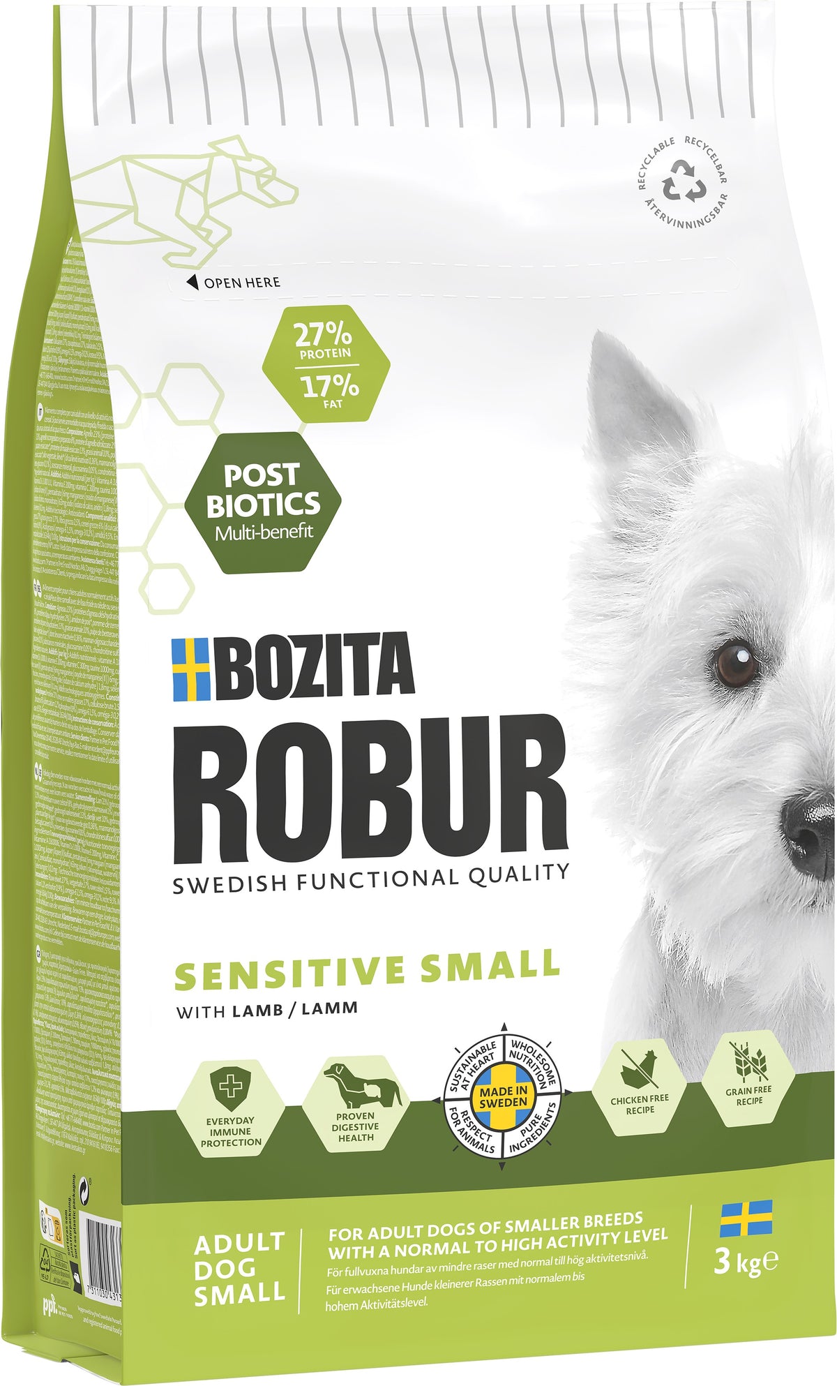 Bozita Robur Adult Small Breed Sensitive Hundfoder