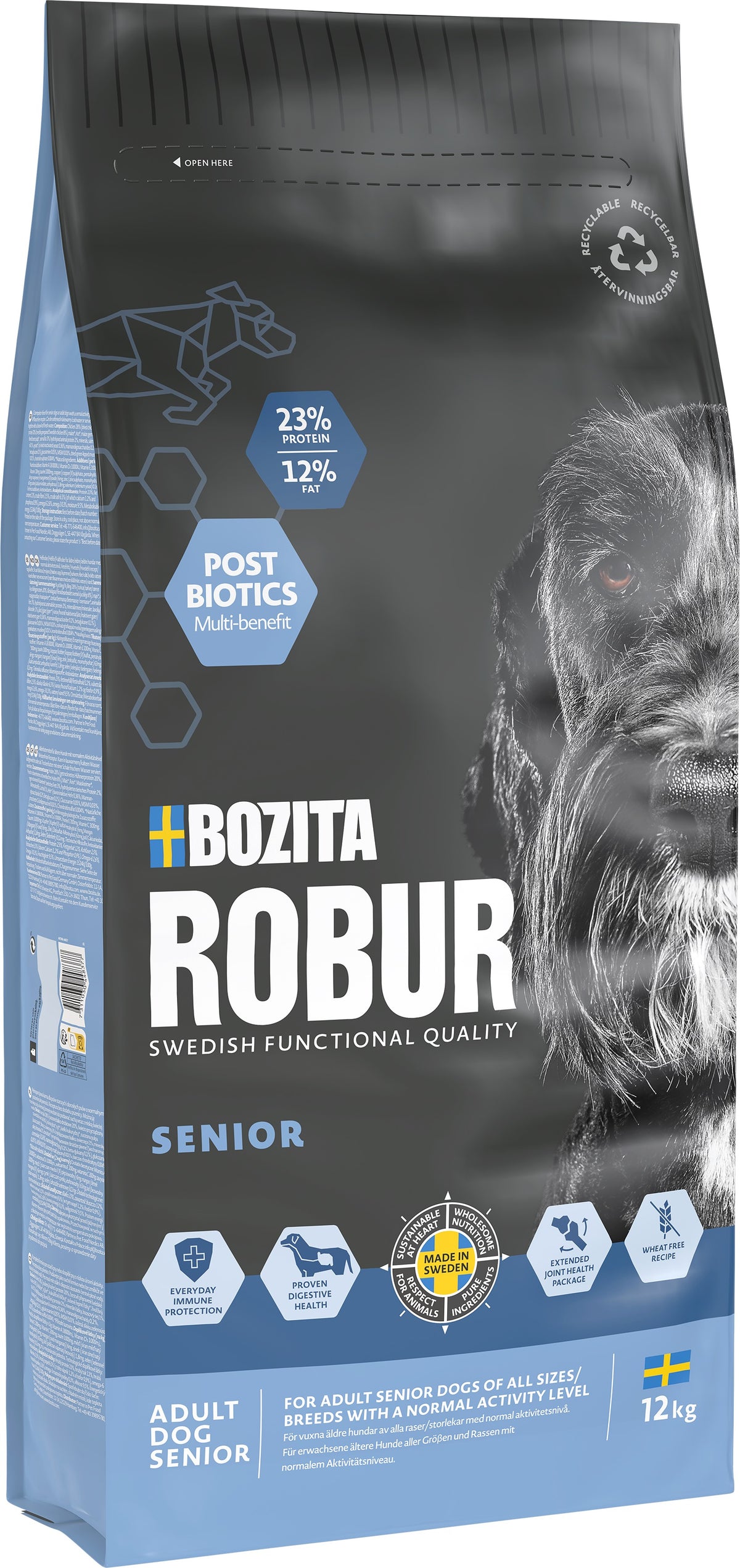 Bozita Robur Adult Senior Torrfoder för hund 12kg