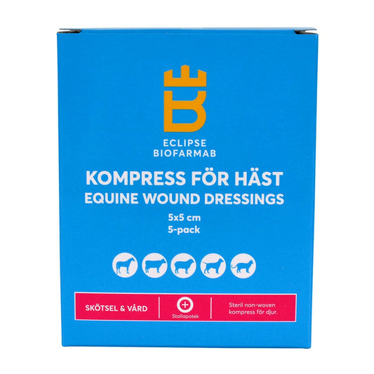 Kompress för häst 5x5 cm 5-pack