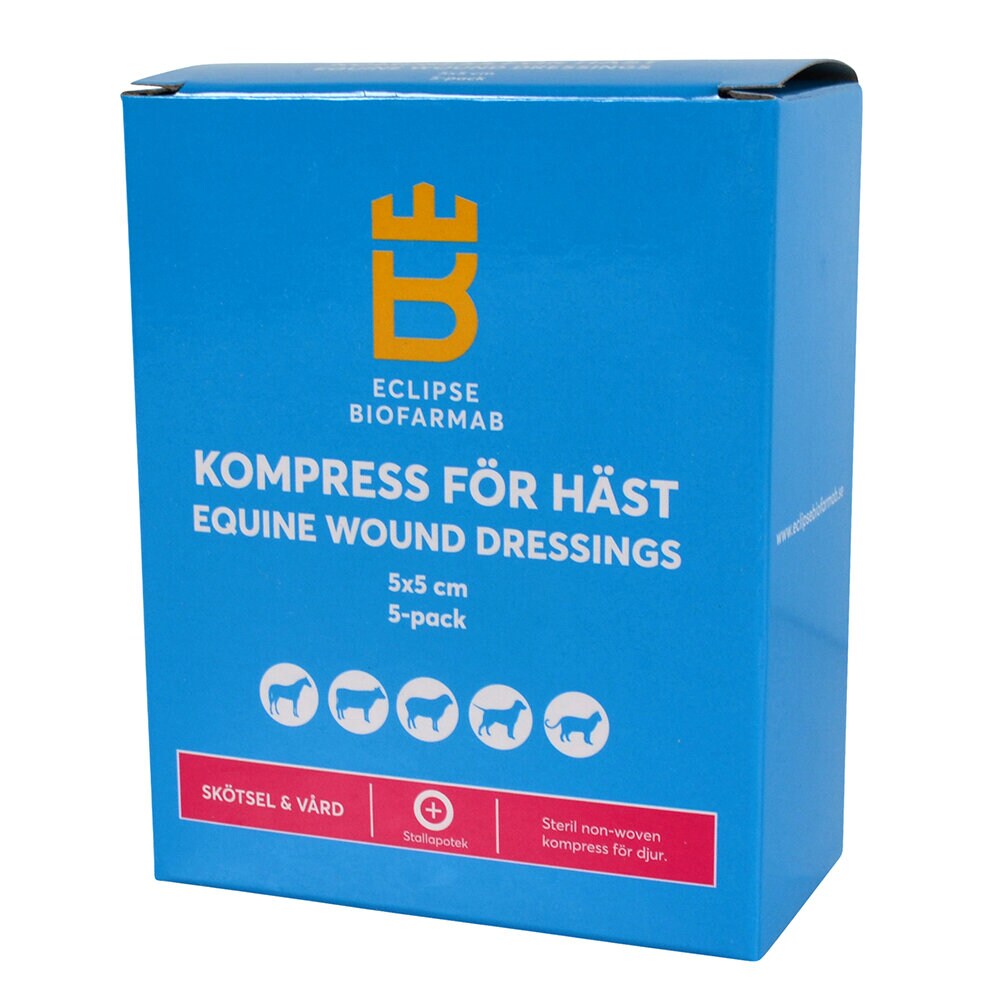 Kompress för häst 5x5 cm 5-pack