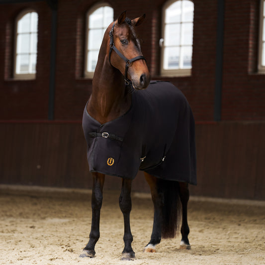 Imperial Riding IRHFundamental Fleecetäcke med kryssgjordar, Svart