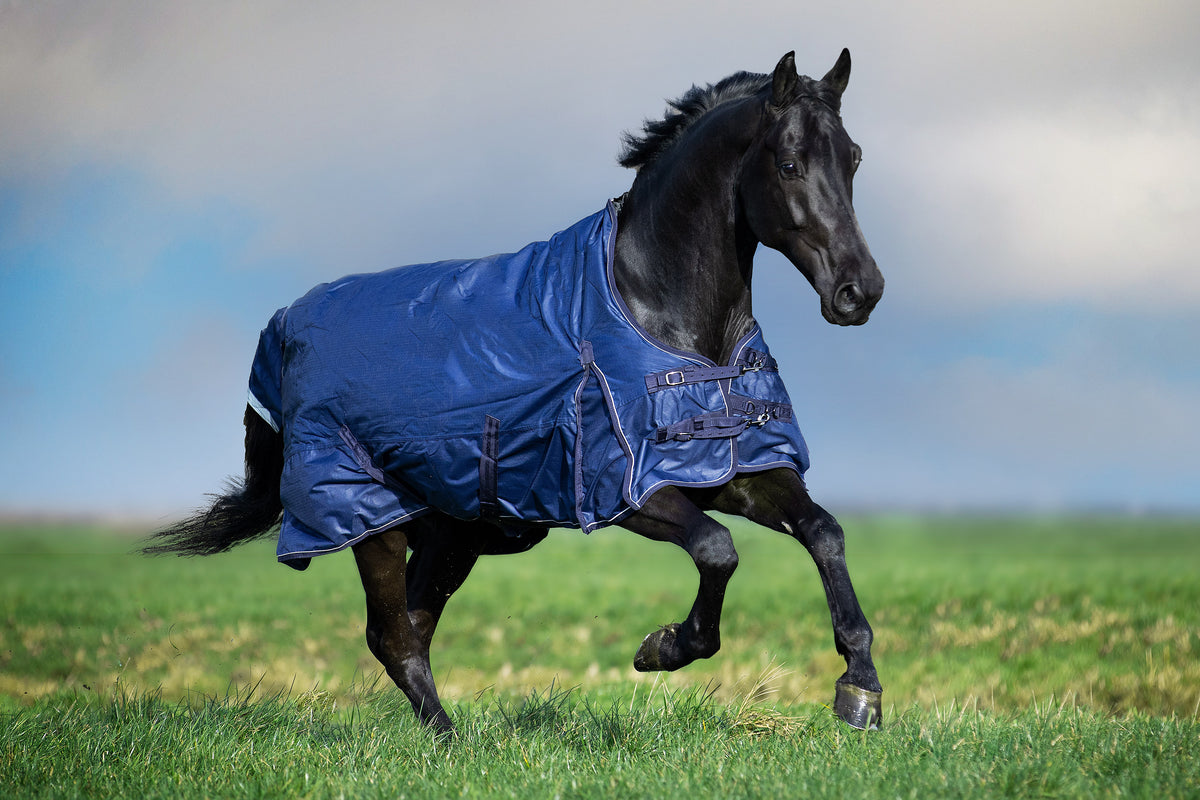 Imperial Riding Utetäcke IRH Super-dry 100gr, Halvhals Navy st 85cm-175cm