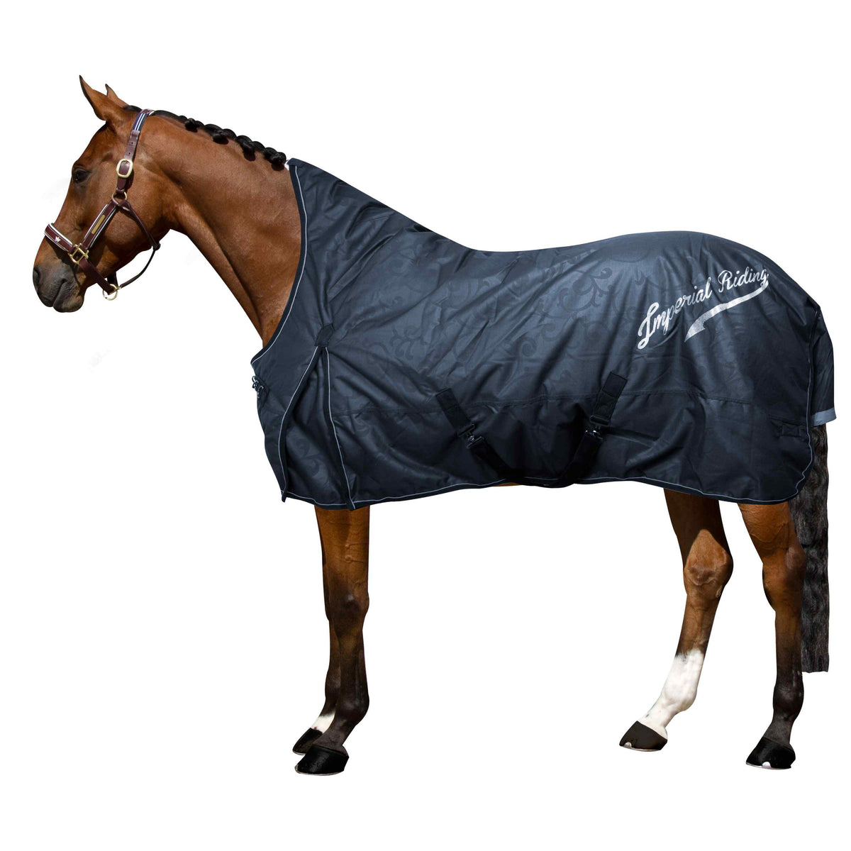 Imperial Riding Utetäcke IRH Super-dry 100gr, Halvhals Navy st 85cm-175cm