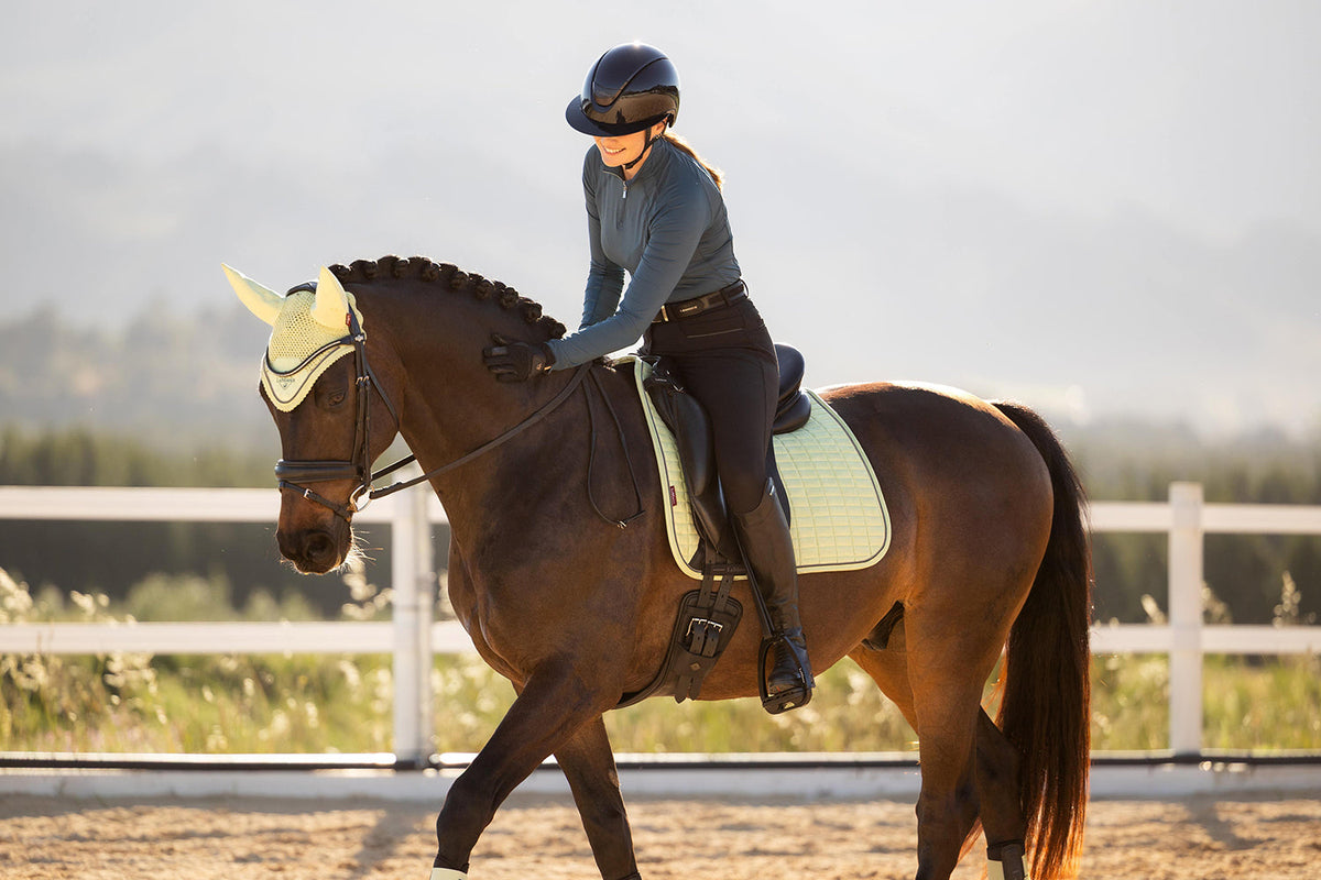 SS26 Suede Dressage Square Macaron