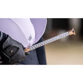 Woof Wear Reptile Dressage Whip | Black - Rose Gold | 110 cm