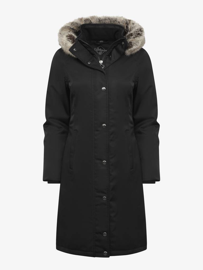 Waterproof Long Riding Coat Black