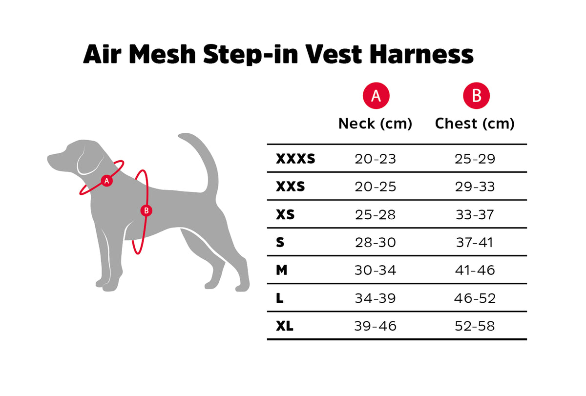 Air Mesh Step-in Väst Sele Svart